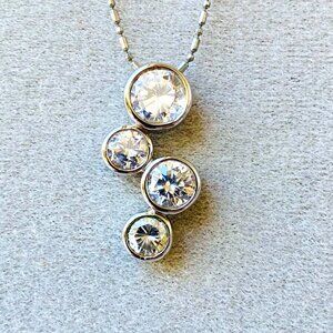 Vintage Cookie Lee 4 drop stone necklace